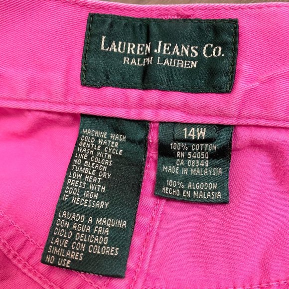 Ralph Lauren Pink Culottes 3/4 Length Cropped Pants - Size 14W - Picture 7 of 9